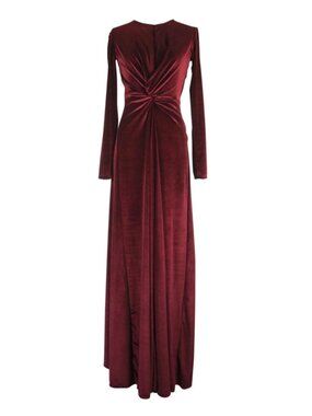 NEW Jennafer Grace Oxblood Velvet Knot Dress - XL